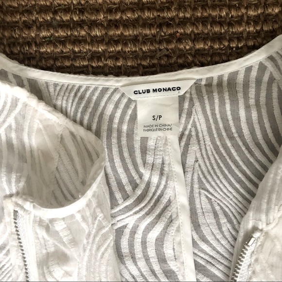 Club Monaco Silk Jacket with Cotton Embroidery - Picture 13 of 13